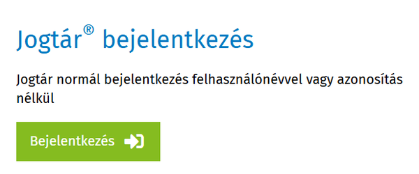Komplex jogtár belépés